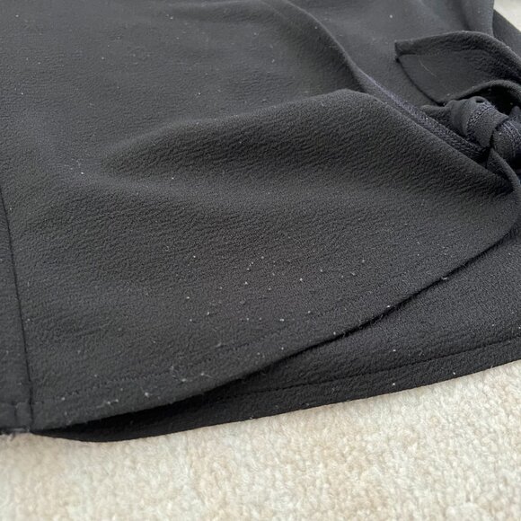 Madewell Texture and Thread Crepe Black Wrap Blouse Top S - Picture 8 of 11